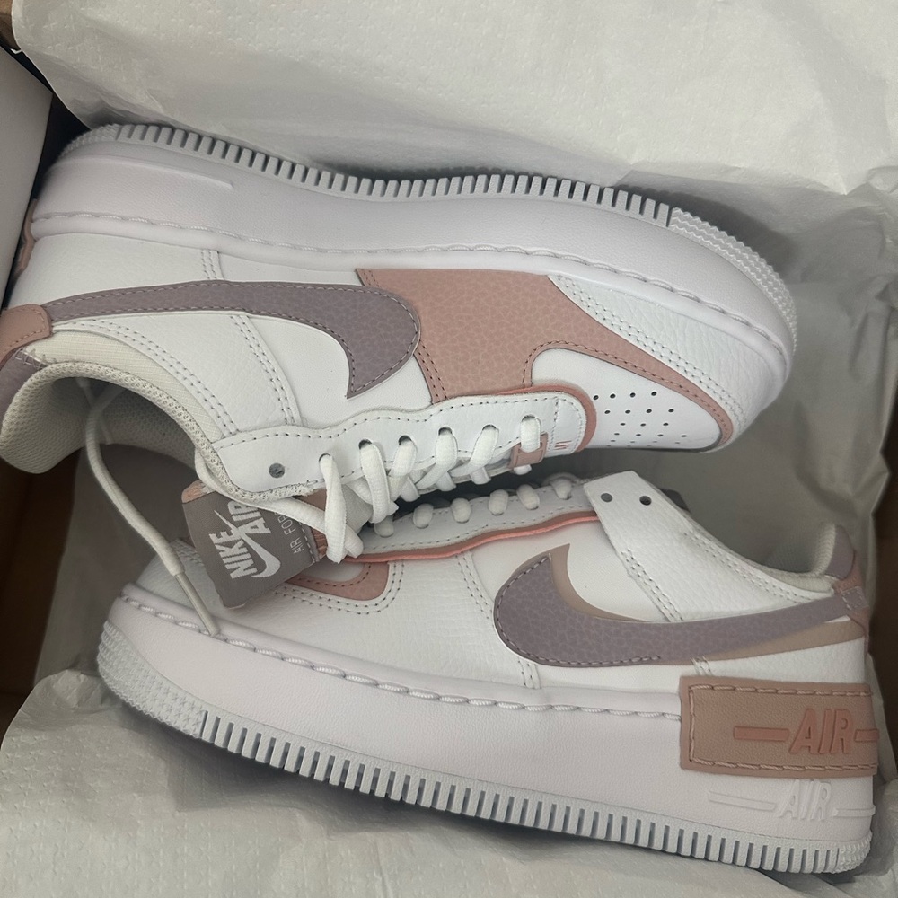 NIKE - NWT Women's Size 5.5 Air Force 1 Shadow Sneakers - Amethyst Ash - Picture 6 of 10